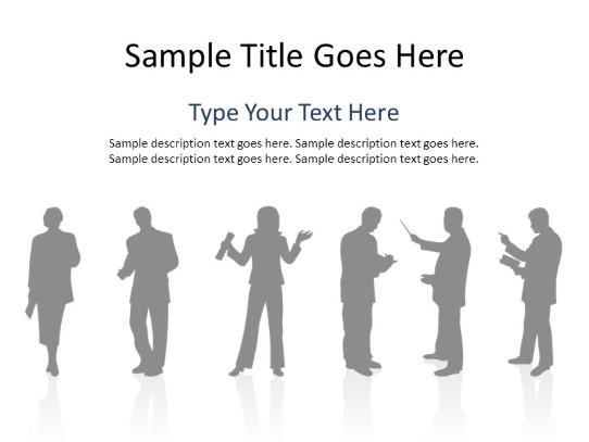 Silhouette Mixed Gray 03 PowerPoint PPT Slide design