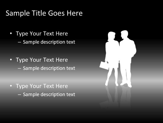 Silhouette White 05 PowerPoint PPT Slide design