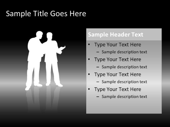 Silhouette White 08 PowerPoint PPT Slide design