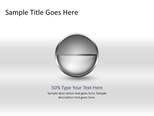 Ball Fill Gray 50a PowerPoint PPT Slide design