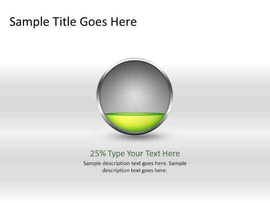Ball Fill Green 25a PowerPoint PPT Slide design