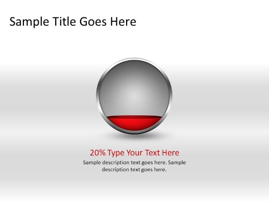Ball Fill Red 20a PowerPoint PPT Slide design