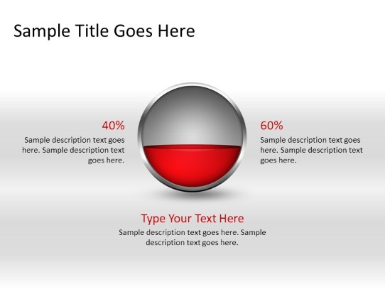 Ball Fill Red 40b PowerPoint PPT Slide design