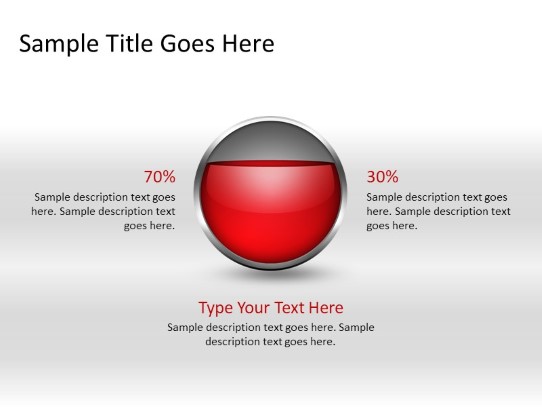 Ball Fill Red 70b PowerPoint PPT Slide design