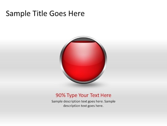 Ball Fill Red 90a PowerPoint PPT Slide design