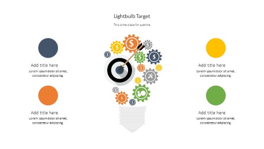 Bulb Target PowerPoint PPT Slide design