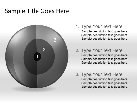 Targetsphere A 3gray PowerPoint PPT Slide design