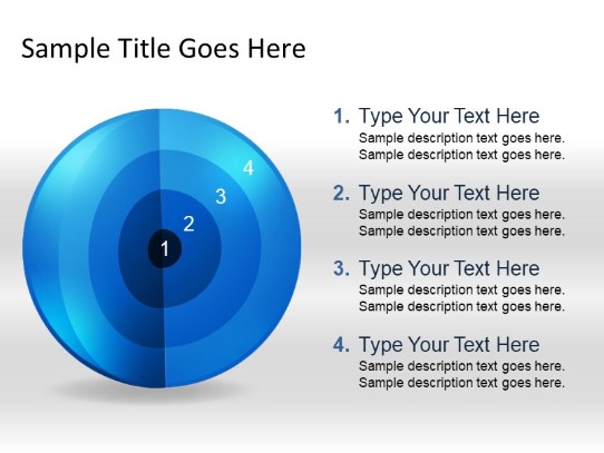 Targetsphere A 4lightblue PowerPoint PPT Slide design