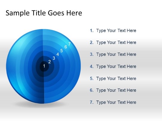 Targetsphere A 7lightblue PowerPoint PPT Slide design