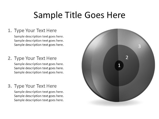 Targetsphere B 3gray PowerPoint PPT Slide design