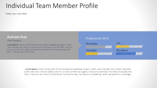 Member Profile 05 widescreen PowerPoint PPT Slide design