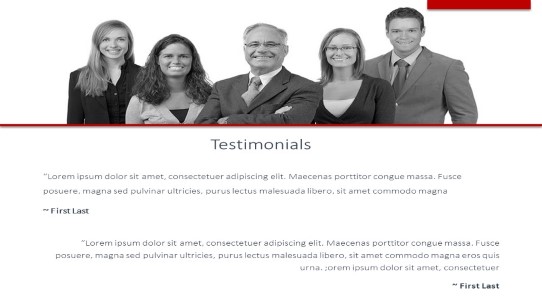 Testimonials Group PowerPoint PPT Slide design
