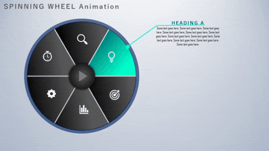 Spinning Wheel Animation PowerPoint PPT Slide design