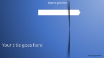 Blue Gradient Shadow PowerPoint Template text slide design