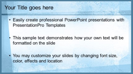 Ice Glass Widescreen PowerPoint Template text slide design