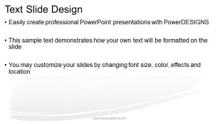Paint Brush Gray 3 Wide PowerPoint Template text slide design