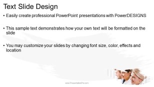 paint brush 4 people wide PowerPoint Template text slide design