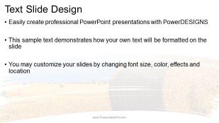paint brush field 3 wide PowerPoint Template text slide design