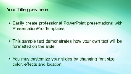 Swirly Widescreen PowerPoint Template text slide design