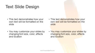Paint Brush Orange 2 Wide PowerPoint Template text slide design
