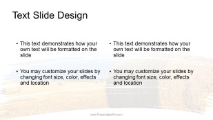 paint brush field 3 wide PowerPoint Template text slide design