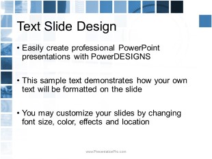 Abstract Grid Blue PowerPoint Template text slide design