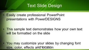 Burst Of Green Widescreen PowerPoint Template text slide design