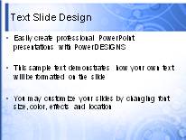 Concentric Bubbles Blue PowerPoint Template text slide design