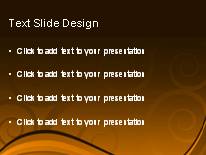 Elegant Swirl Orange PowerPoint Template text slide design