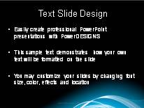 Glow Flow Wave PowerPoint Template text slide design