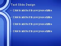 Inward Curve Blue PowerPoint Template text slide design
