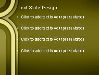 Inward Curve Gold PowerPoint Template text slide design