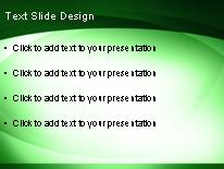 Layered Swoops Green PowerPoint Template text slide design
