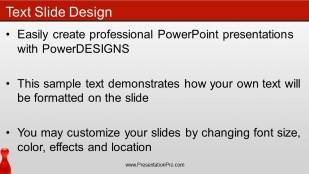 Leading Pieces Red Widescreen PowerPoint Template text slide design
