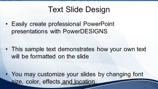Modern Blue Wave Widescreen PowerPoint Template text slide design
