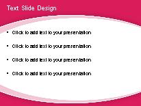 Swoop Simple Pink PowerPoint Template text slide design