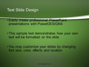 Swoosh Green PowerPoint Template text slide design