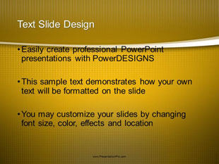 Swoosh Yellow PowerPoint Template text slide design