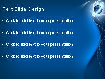 Whirly Orb Blue PowerPoint Template text slide design
