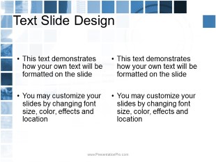 Abstract Grid Blue PowerPoint Template text slide design