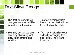Abstract Grid Green PowerPoint Template text slide design