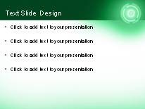 Circled Out Green PowerPoint Template text slide design