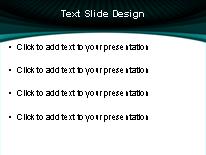 Curvy Pattern Teal PowerPoint Template text slide design