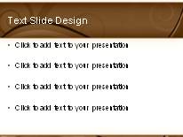 Elegant Swirl Brown PowerPoint Template text slide design