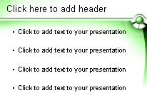 Flow Green PowerPoint Template text slide design