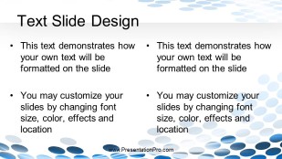 Flowing Circles Widescreen PowerPoint Template text slide design