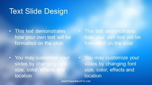 Gradient Blur Blue Widescreen PowerPoint Template text slide design