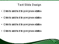 Modern Wave Green PowerPoint Template text slide design