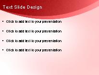 Organic Flow Red PowerPoint Template text slide design