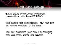 Red Waves PowerPoint Template text slide design